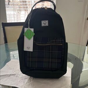 Herschel Supply Company Dark Green and Plaid Backpack